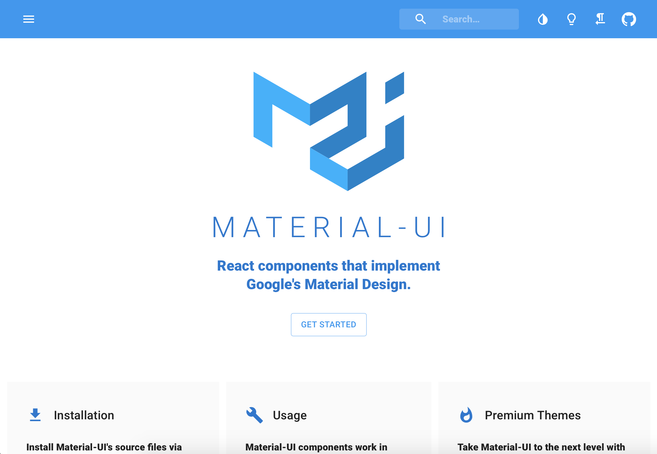 Material-UI - React Components with Material Design - React