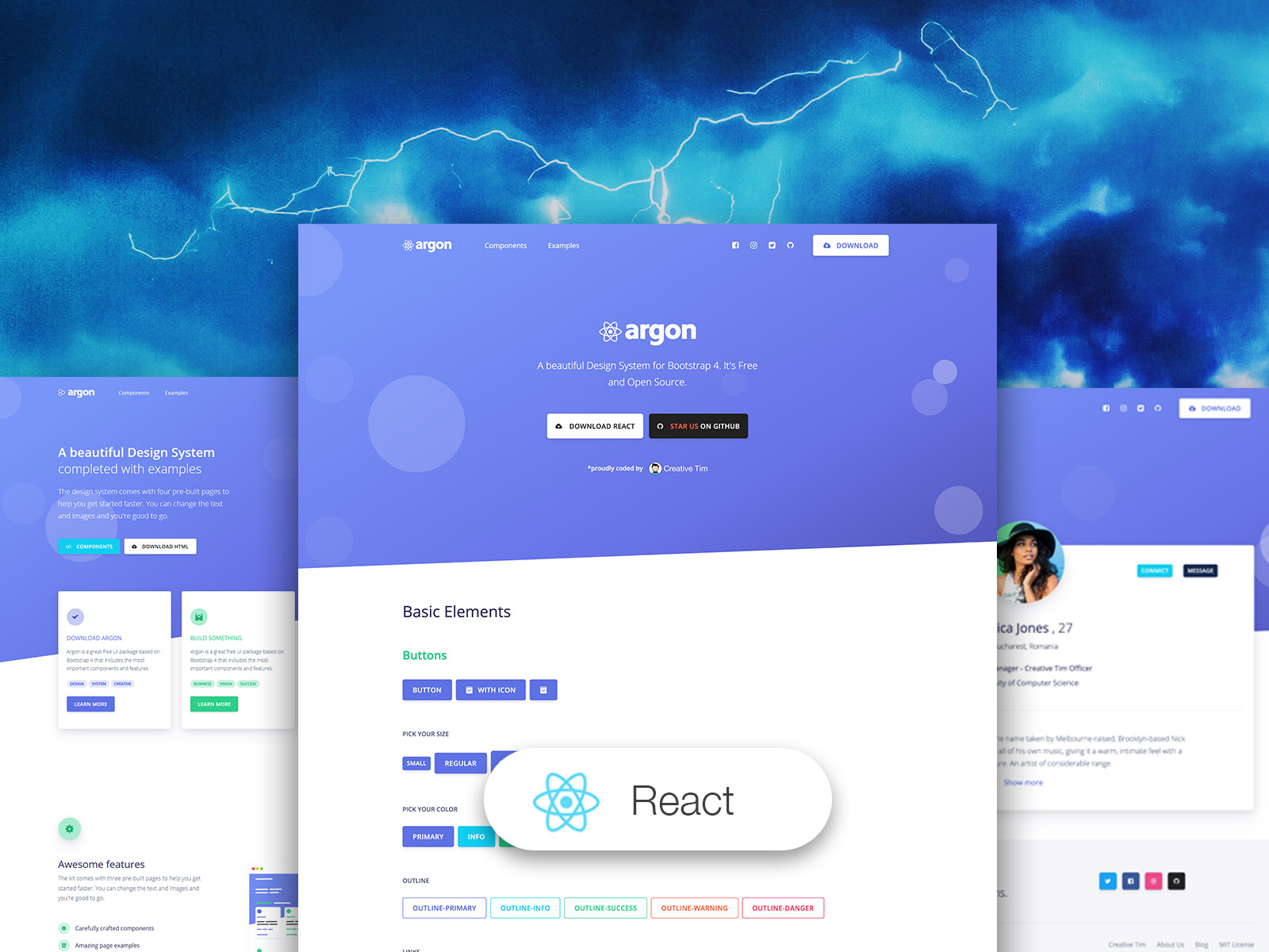 Argon Design System React - React